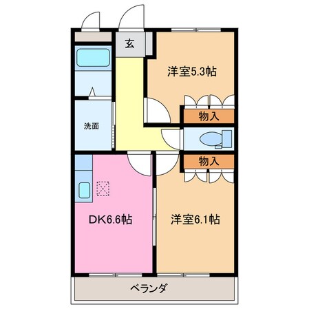 六軒駅 徒歩20分 1階の物件間取画像